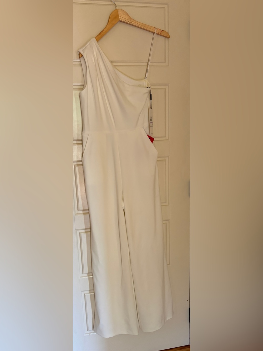 Calvin Klein Cream Wide-Leg Jumpsuit
